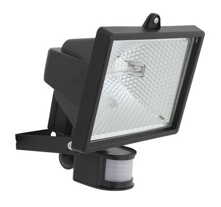 Eurolux - Halogen 500w Floodlight and Sensor Black