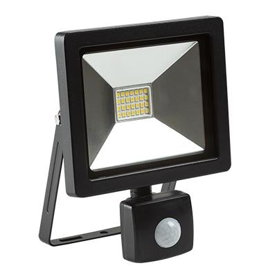 Eurolux - LED 20w Floodlight and Sensor Black 4000K