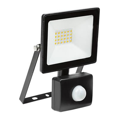 Eurolux - LED 20w Floodlight and Sensor Black 4000K