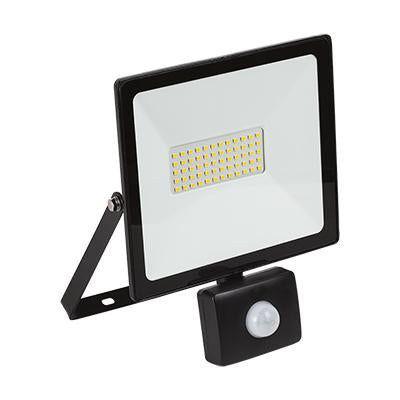 Eurolux - LED 50w Floodlight and Sensor Black 4000K