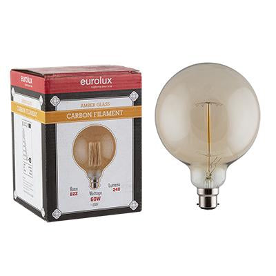 Eurolux - Amber CB Filament Maxi Globe B22 60w