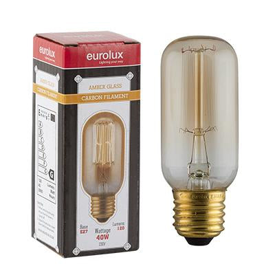 Eurolux - Amber CB Filament Mini Tubular E27 40w Squirrel Cage