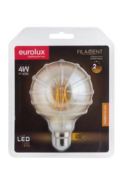 Eurolux - Amber LED Filament G95 B22 4w