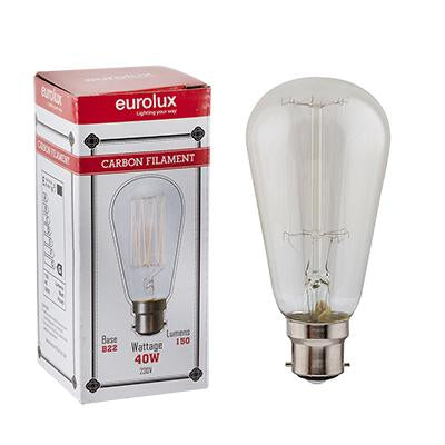 Eurolux - CB Filament Pear B22 40w