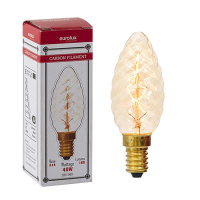 Eurolux - CB Filament ZigZag Spiral Candle E14 40w