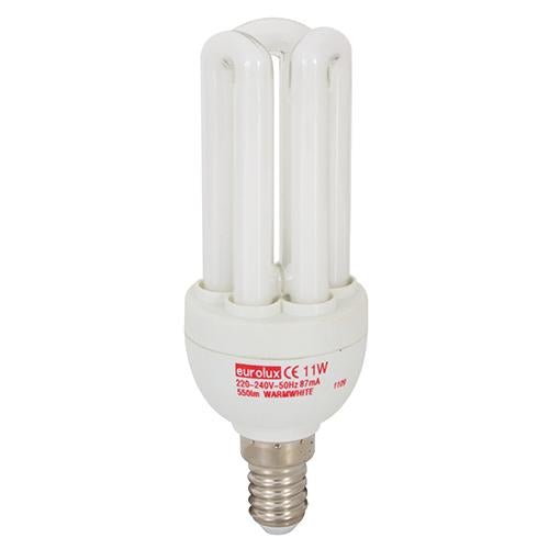 Eurolux - CFL 3U E14 11w Warm White