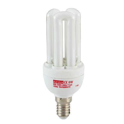 Eurolux - CFL 3U E14 9w Warm White