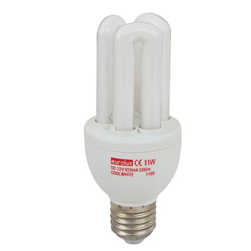 Eurolux - CFL 3U E27 11w Cool White 12v DC