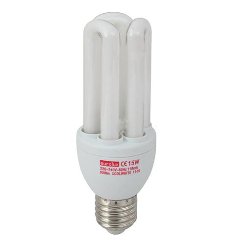 Eurolux - CFL 3U E27 15w Cool White 5Pc