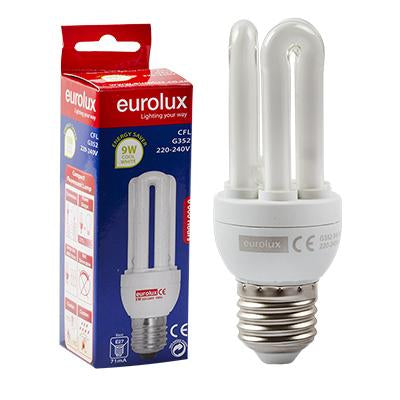 Eurolux - CFL 3U E27 9w Cool White