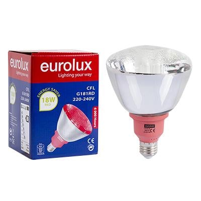 Eurolux - CFL PAR38 E27 18w Red