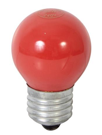 Eurolux - Coloured Golfball E27 15w Red