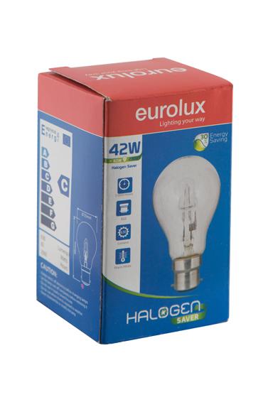 Eurolux - Halogen 42W BC 2 PACK