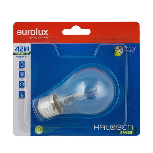 Eurolux - Halogen 42w E27 A55 Globe Single Blister