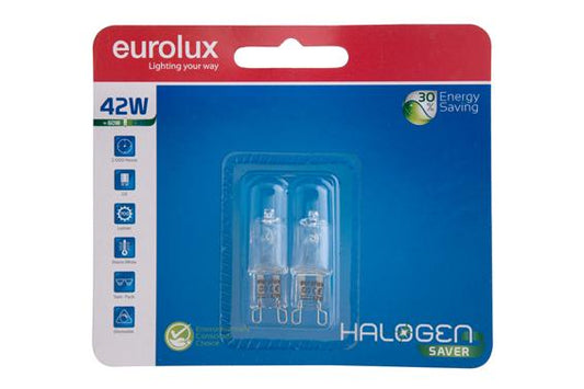 Eurolux - Halogen Bi-Pin G9 42w 230v Twin Pack