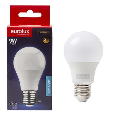 Eurolux - LED A60 E27 9w Day Light 6500k Globe Opal