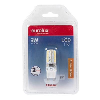Eurolux - LED Bi-Pin G9 3w Warm White