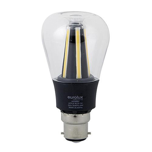 Eurolux - LED Black Apple B22 7w WW Dimmable