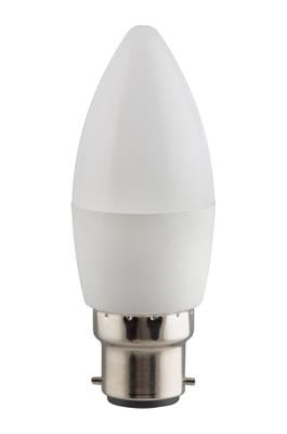 Eurolux - LED Candle 5w B22 5w Dimmable WW Opal