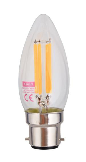 Eurolux - LED Candle Filament B22 4w Warm White