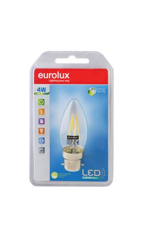 Eurolux - LED Candle Filament B22 4w WW Dimmable
