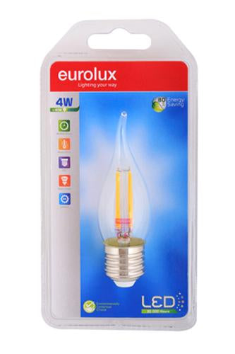 Eurolux - LED Candle Flame Filament E27 4w WW