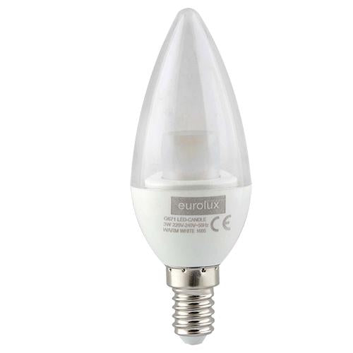 Eurolux - LED Clear Candle E14 3w Warm White