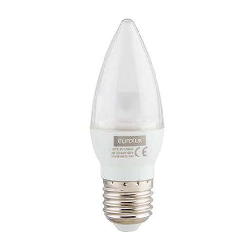 Eurolux - LED Clear Candle E27 3w Warm White