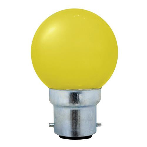 Eurolux - LED Colour Golfball B22 1w Yellow