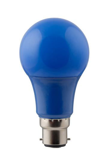 Eurolux - LED Coloured A60 Globe B22 7w Blue
