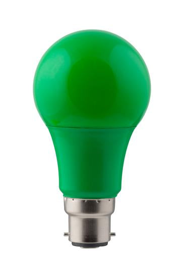 Eurolux - LED Coloured A60 Globe B22 7w Green