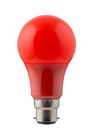 Eurolux - LED Coloured A60 Globe B22 7w Red
