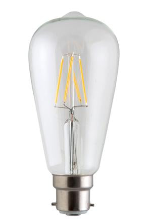 Eurolux - LED Filament Pear Shaped Globe B22 4w WW