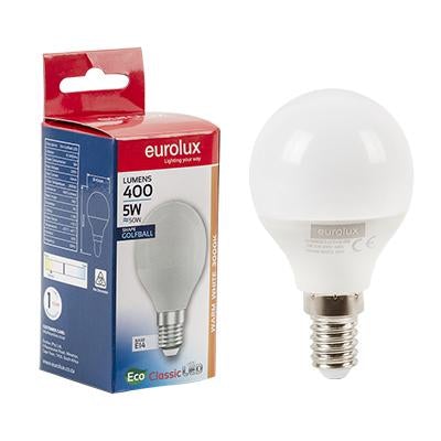Eurolux - LED Golfball Core E14 5w 3000K Single Box
