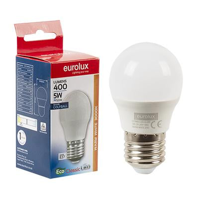 Eurolux - LED Golfball Core E27 5w 3000K Single Box