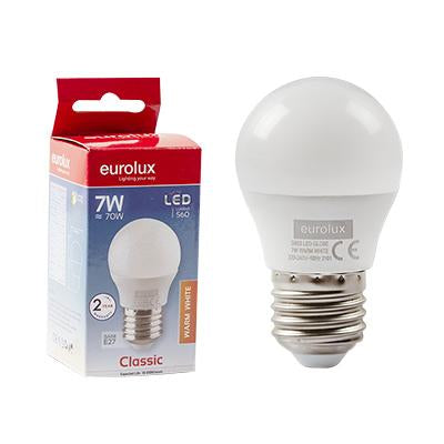 Eurolux - LED Golfball Opal E27 7w WW