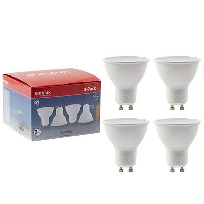 Eurolux - LED GU10 3w Warm White 4Pc Pack