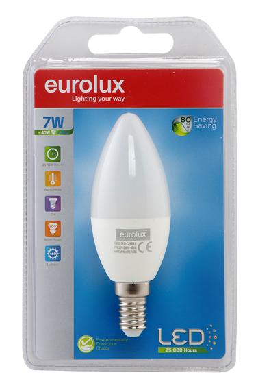 Eurolux - LED Plastic Candle E14 7w Warm White