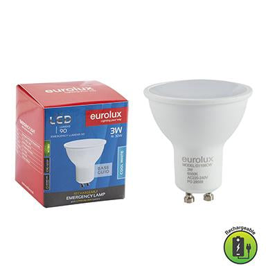 Eurolux - LED Rechargeables Lamp GU10 3w 4000K