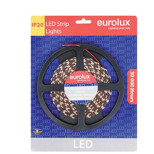 Eurolux - LED Strip 5m 14.4W/m Cool White IP20