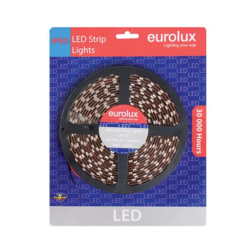 Eurolux - LED Strip 5m 14.4W/m Red IP65