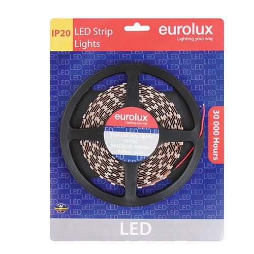 Eurolux - LED Strip 5m 14.4W/m Yellow IP20