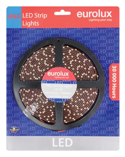 Eurolux - LED Strip 5m 4.8W/m Cool White IP65