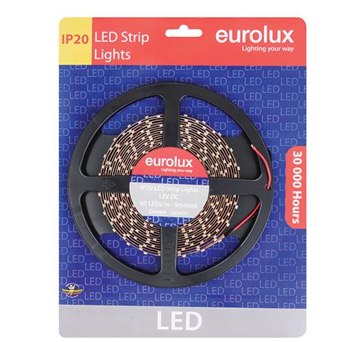 Eurolux - LED Strip 5m 4.8W/m Green IP20