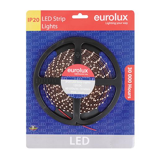Eurolux - LED Strip 5m 4.8W/m Pink IP20