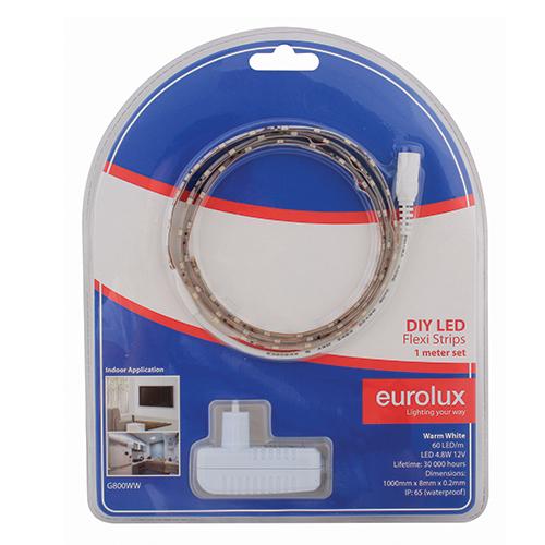 Eurolux - LED Strip DIY Kit 1m 4.8W/m WW IP65