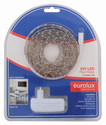 Eurolux - LED Strip DIY Kit 3m 4.8W/m CW IP65