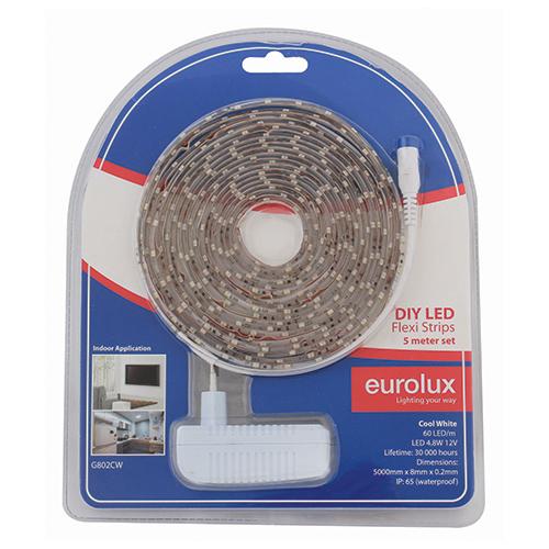 Eurolux - LED Strip DIY Kit 5m 4.8W/m CW IP65