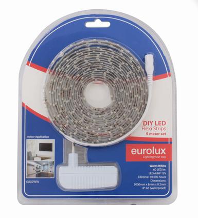 Eurolux - LED Strip DIY Kit 5m 4.8W/m WW IP65