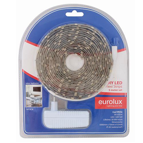 Eurolux - LED Strip DIY Kit 5m 7.2W/m CW IP65